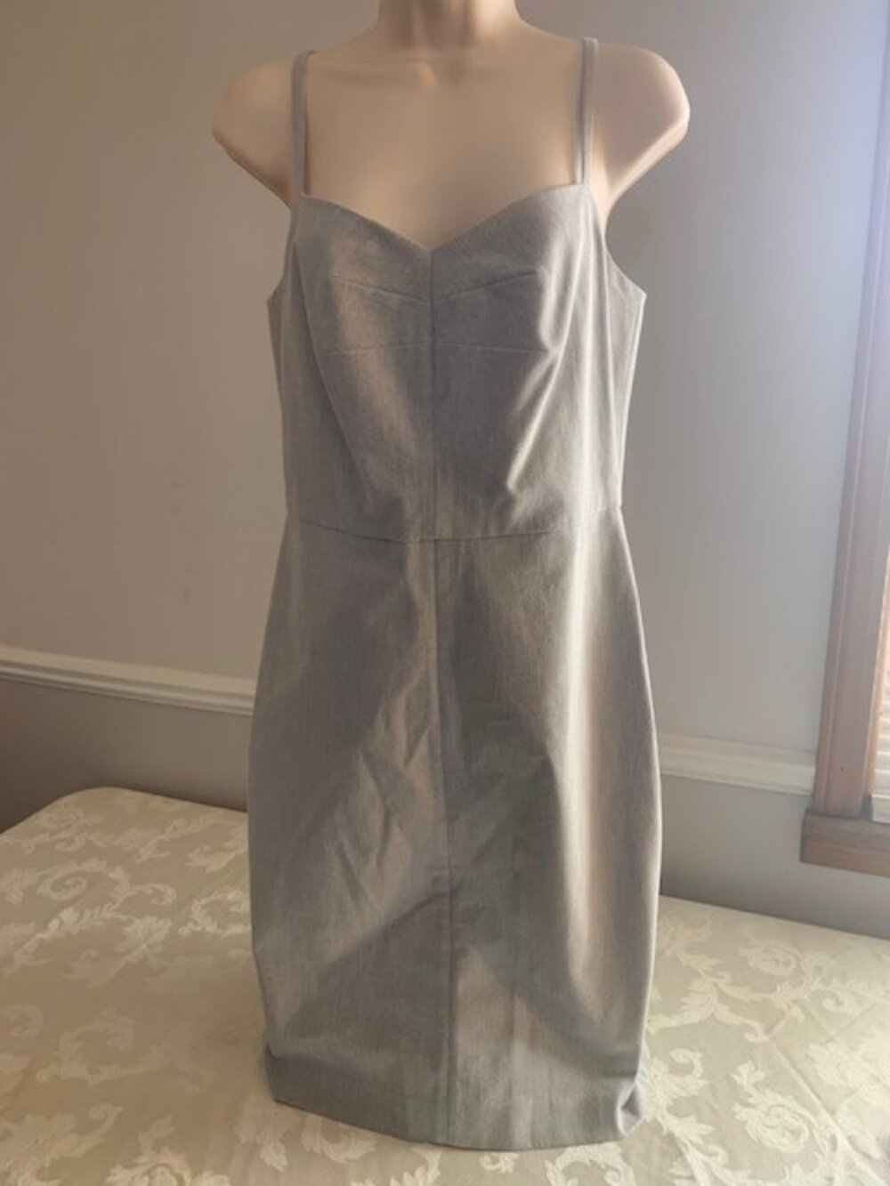 Banana Republic Gray Spaghetti Strap Dress Size 8